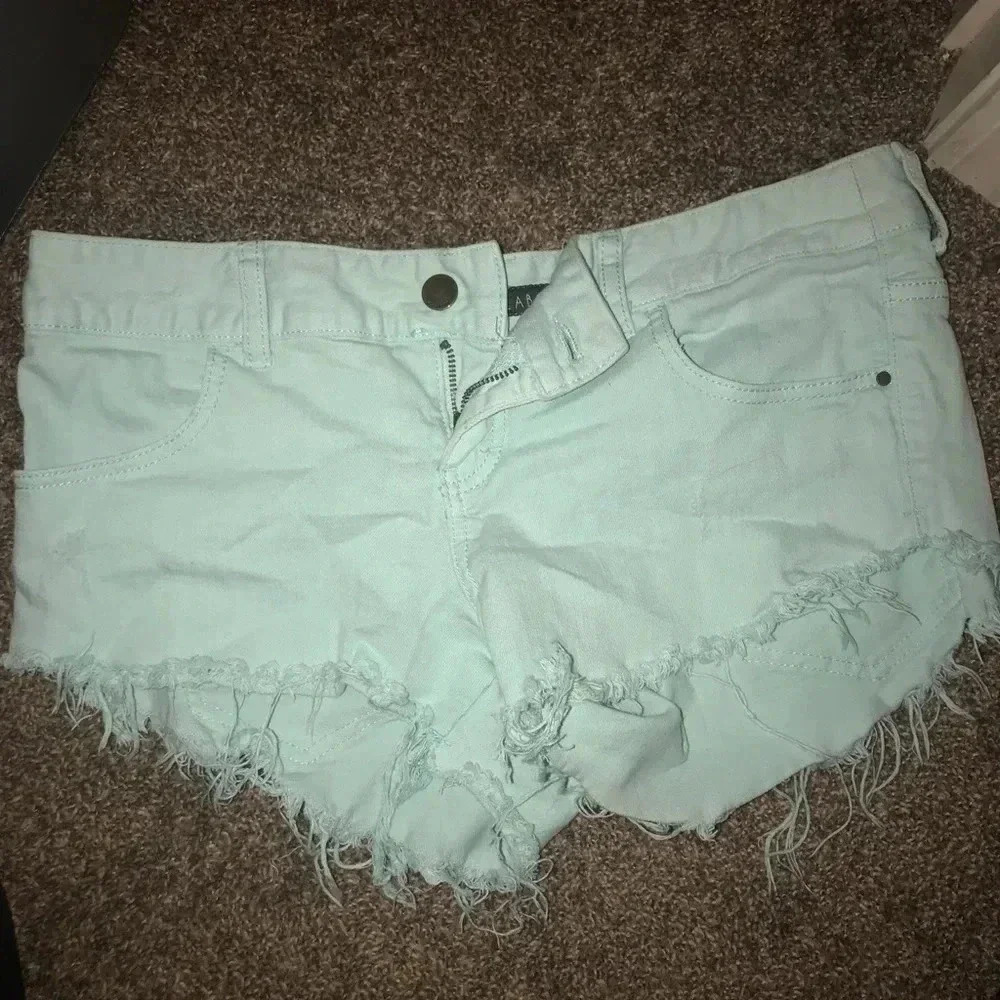 🧾Highwasted teal shorts